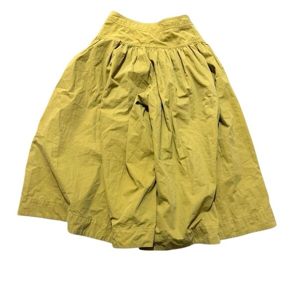 Anthropologie Olive Green Poplin Culotte Pants Size 4 - Picture 3 of 7